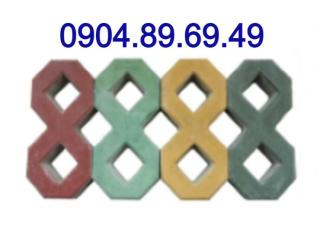 Gạch trồng cỏ 2 lỗ màu